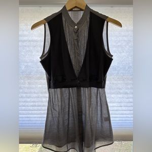 Brunello Cucinelli slate grey tunic top size medium